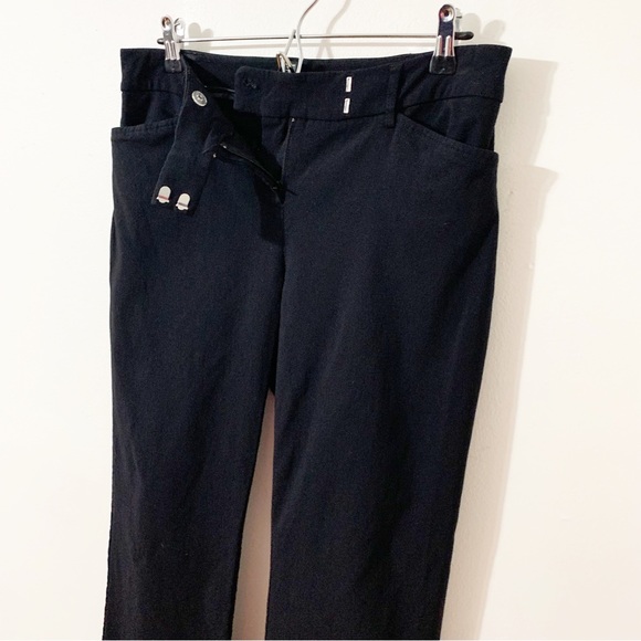 Fashion Bug Basic Black Stretchy Flare Dress Pants Pockets Hook and Bar/Zipper - Picture 3 of 10